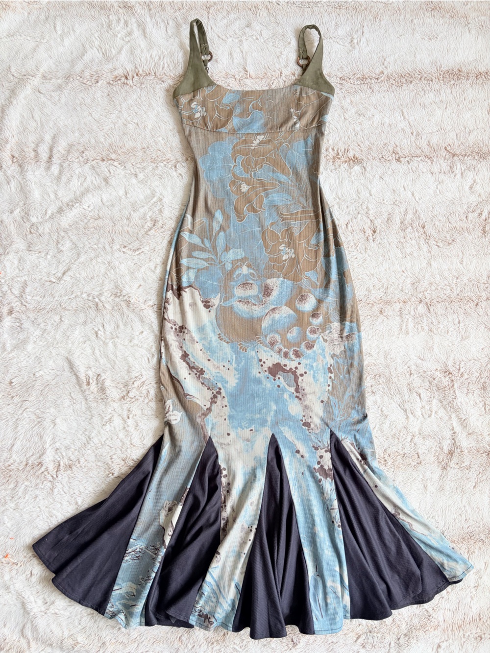 Y2K Fairycore Whimsigoth Mermaid Maxi Dress Fairy Grunge Boho Festival